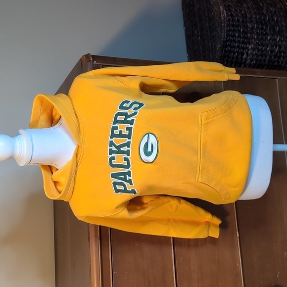 GREEN Bay Packers NFL Embroidered Logo SWEATSHIRT Youth Large fits WMNS S - Picture 2 of 10